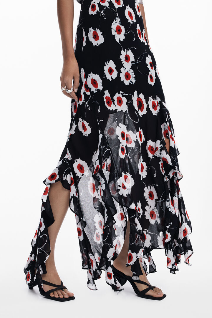 Poppy ruffle midi dress | Desigual