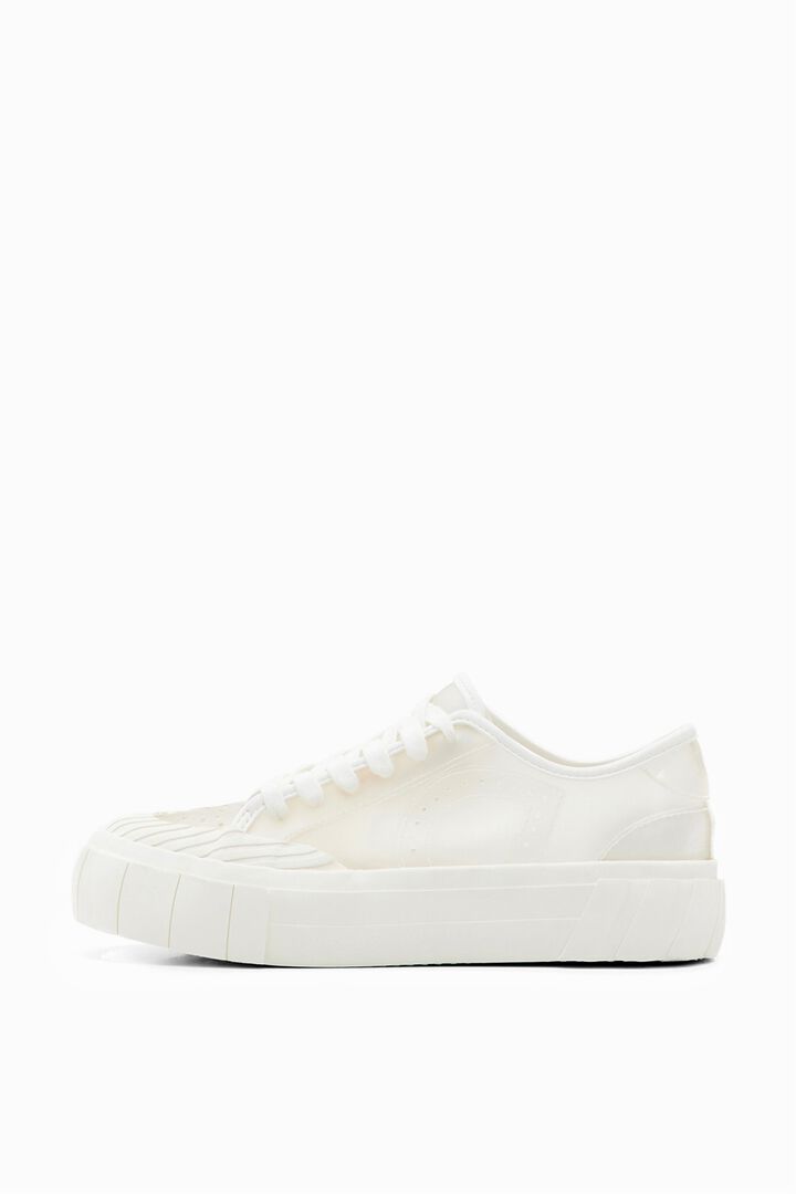 Transparent platform sneakers