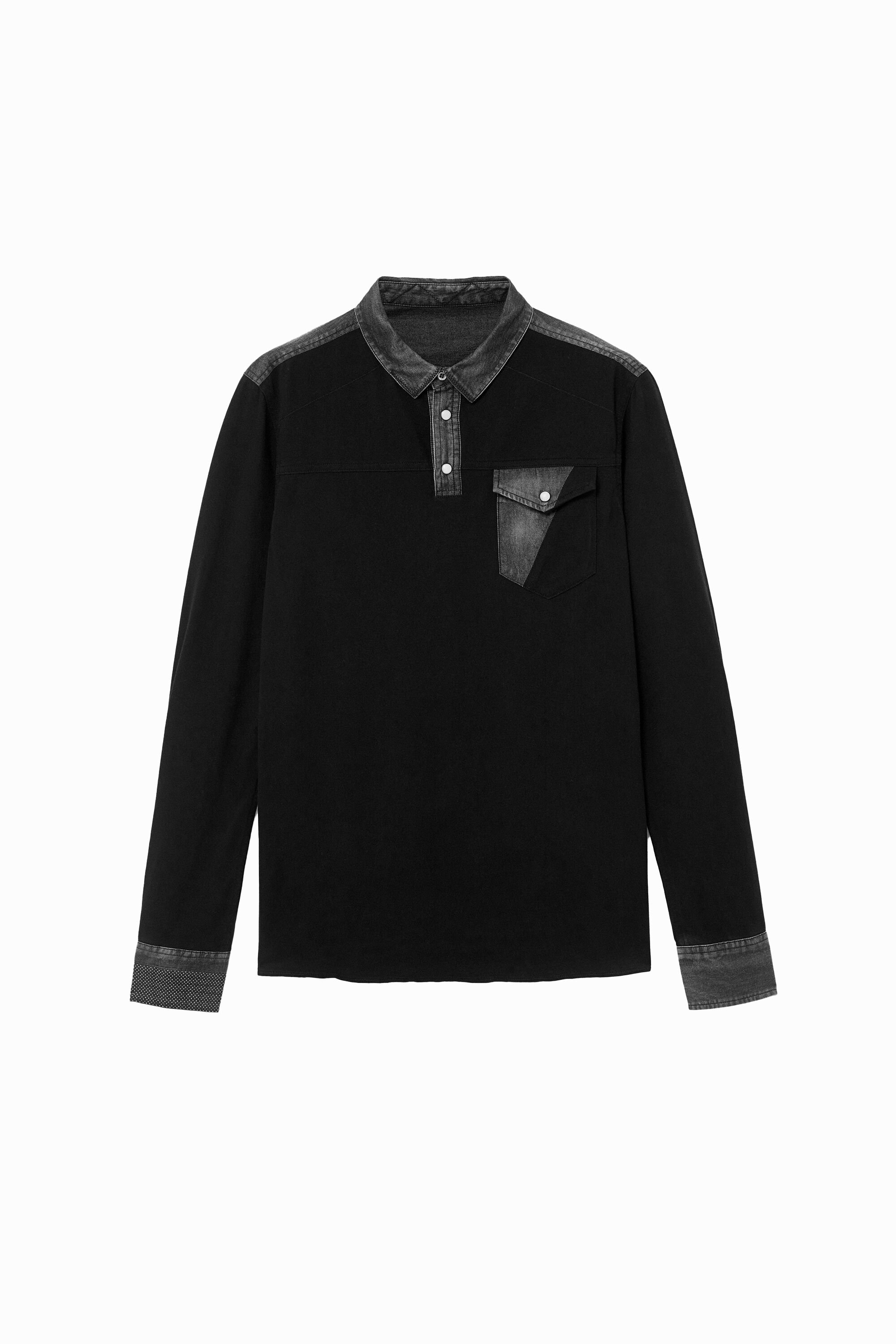 Hybrid-Poloshirt lange Ärmel