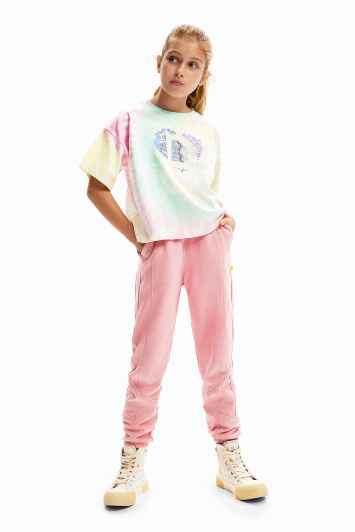 Tie-dye sequinned T-shirt | Desigual