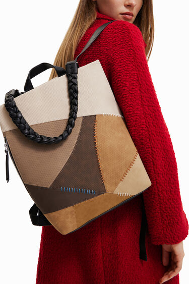 Višepozicijski ruksak s patchwork uzorkom | Desigual