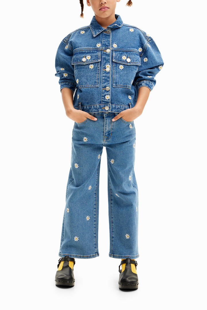 Wide-leg daisy jeans | Desigual