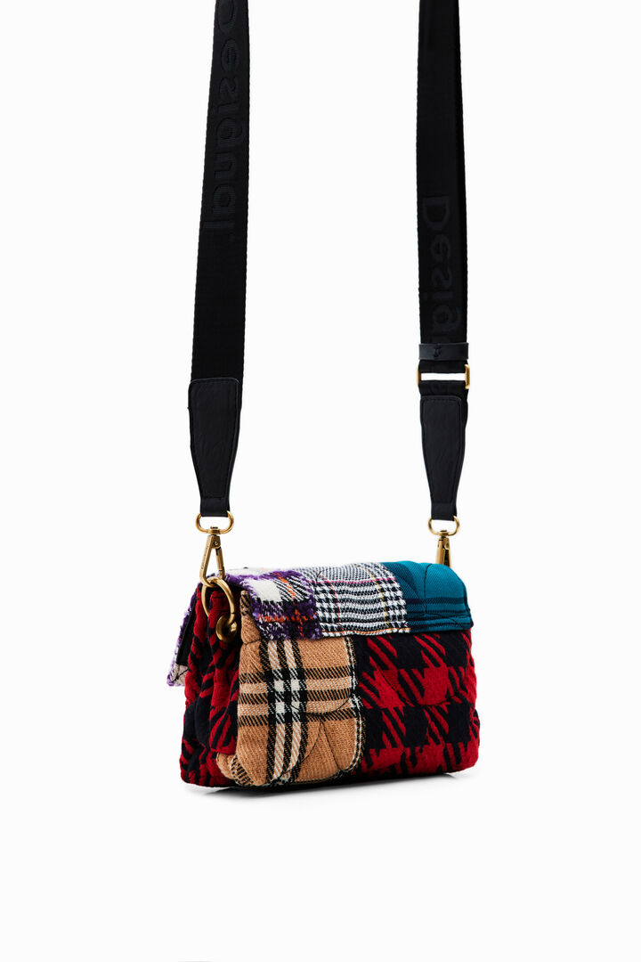 Mini tartan crossbody bag | Desigual