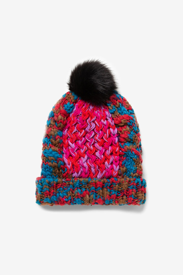 Bonnet maille revers multicolore | Desigual