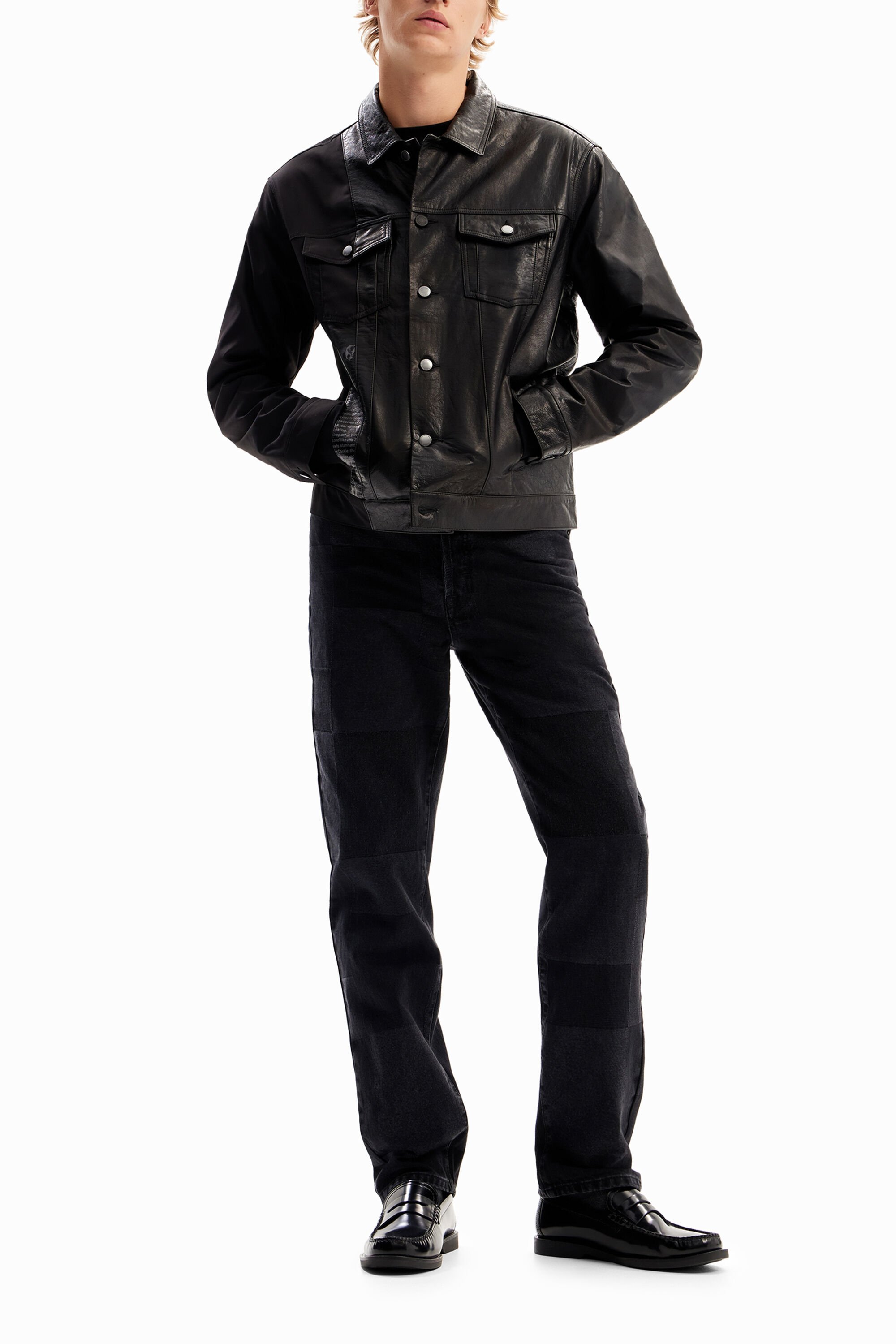 Trucker-Jacke Leder