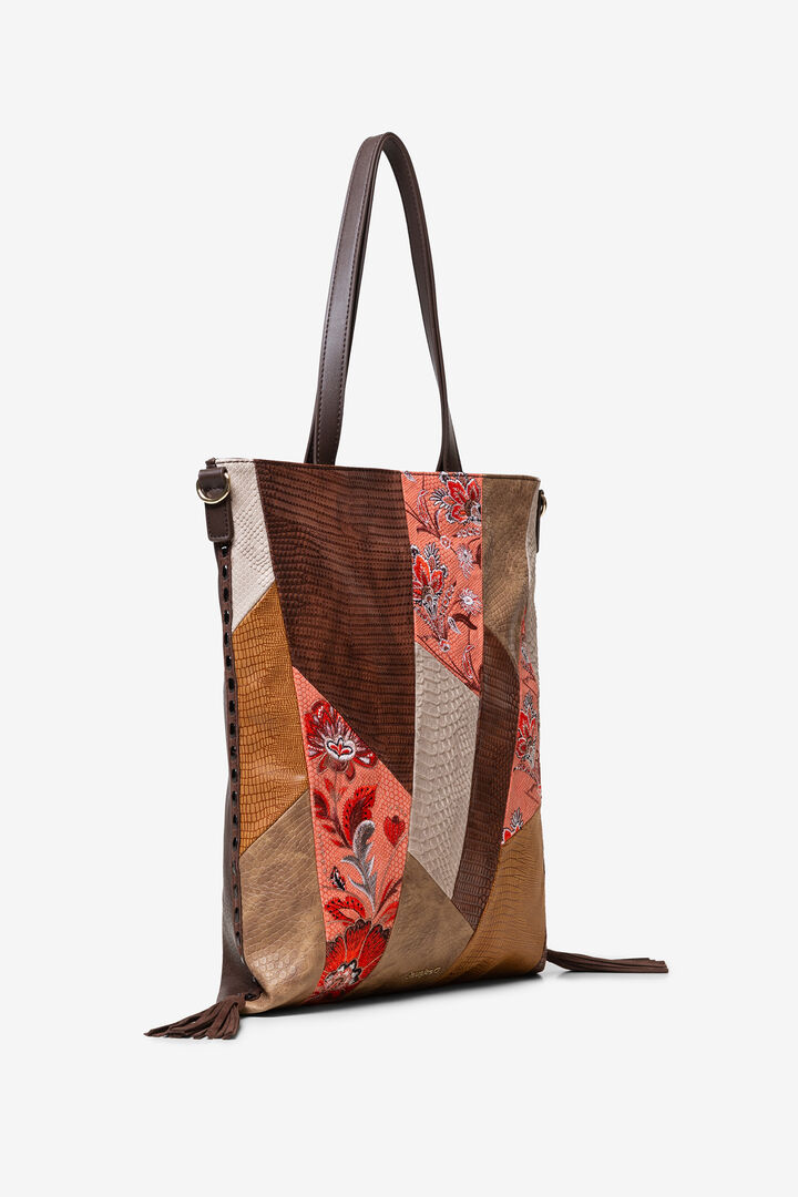 Bandolera patch floral y reptil | Desigual