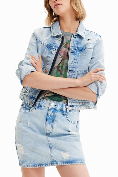 Minifalda vaquera ojos | Desigual