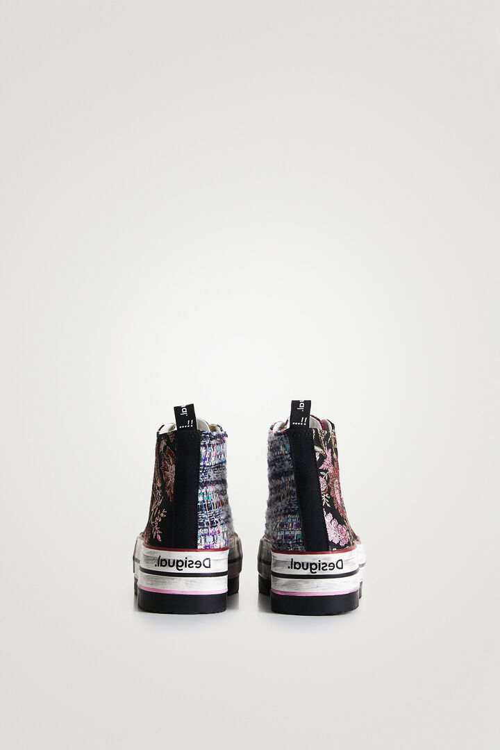 Baskets montantes à plateforme patchwork oriental | Desigual