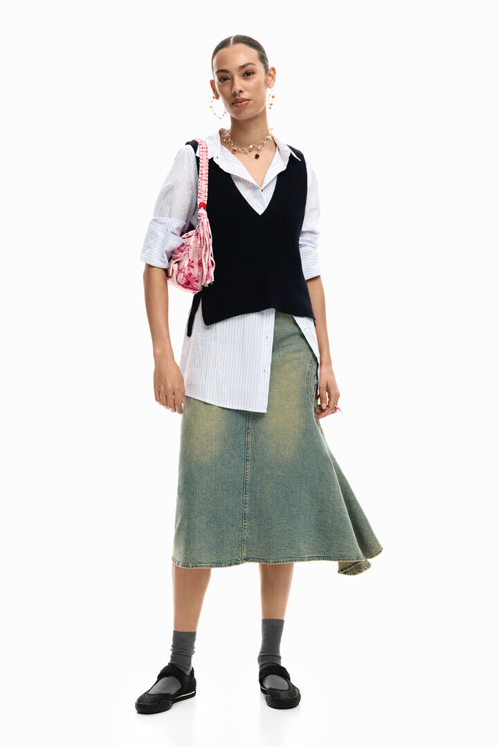 Shirt with detachable vest | Desigual