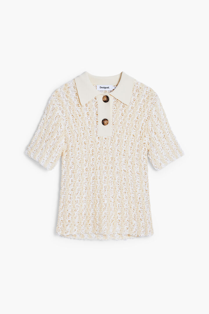 Crochet polo top