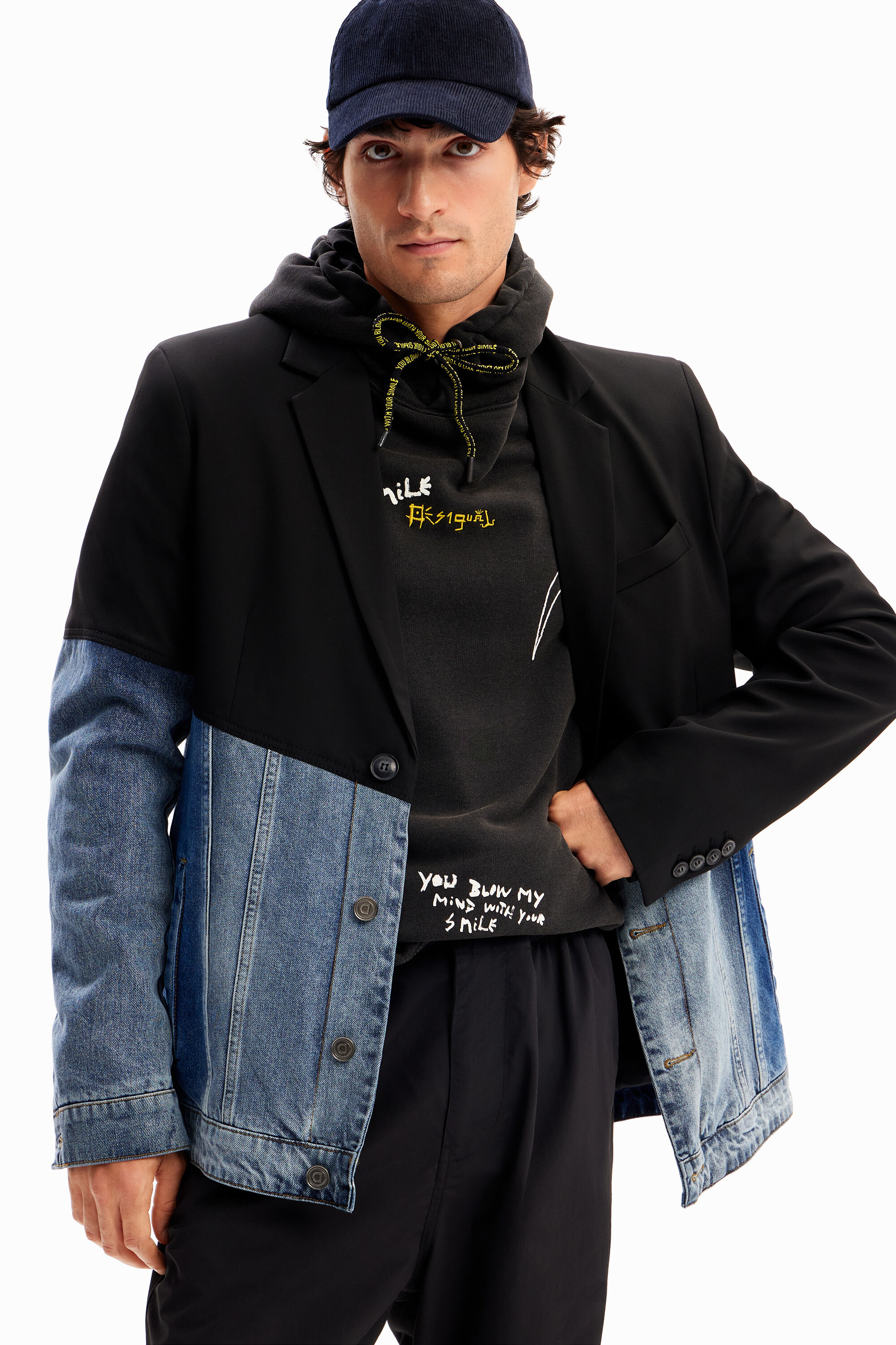 ダブル素材 デニムブレザー