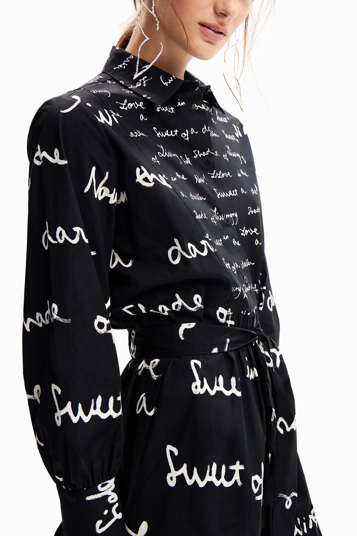 Vestido corto túnica mensajes | Desigual
