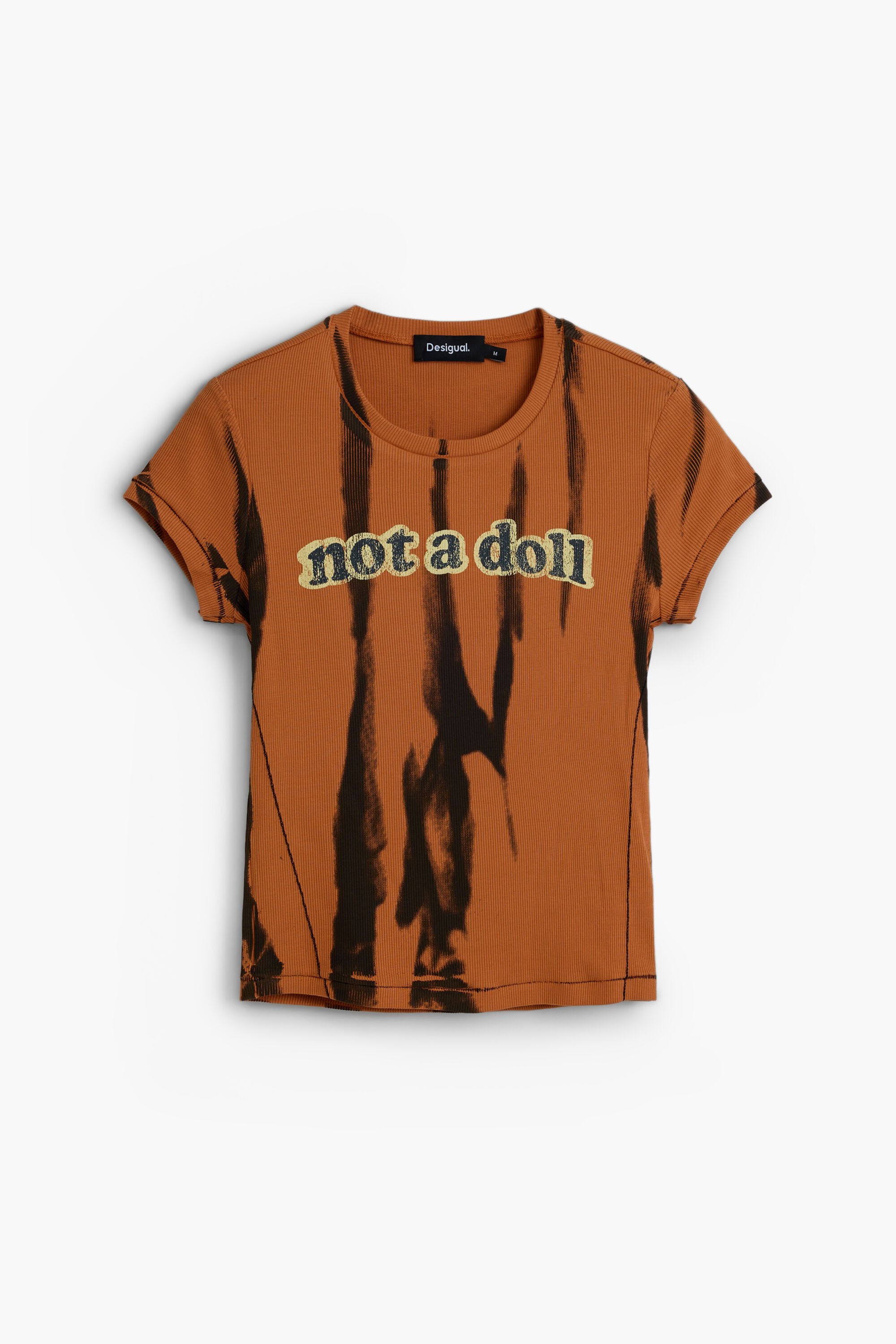 Desigual BEDRUKT T-SHIRT MET BOODSCHAP - ORANGE