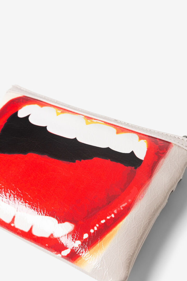 Leather effect coin purse lips | Desigual