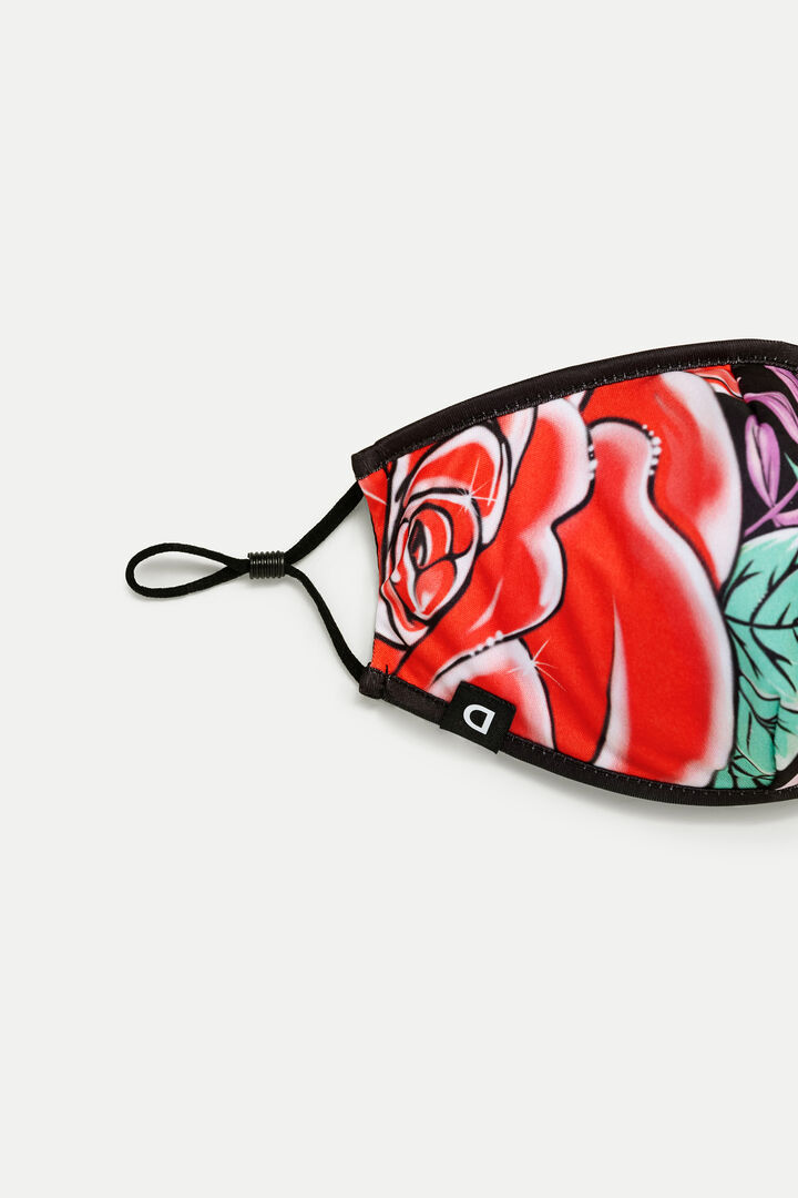 Mascarilla reversible Maxi-Floral + funda | Desigual