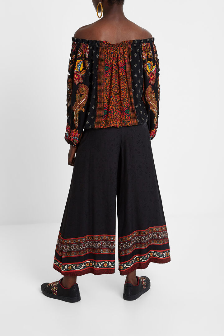 Blouse boho à col bateau | Desigual