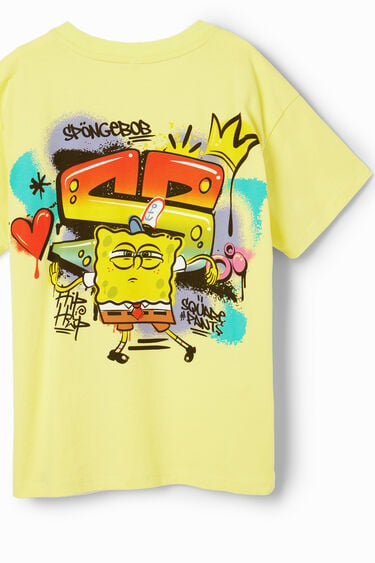Koszulka z nadrukiem graffiti i SpongeBobem | Desigual