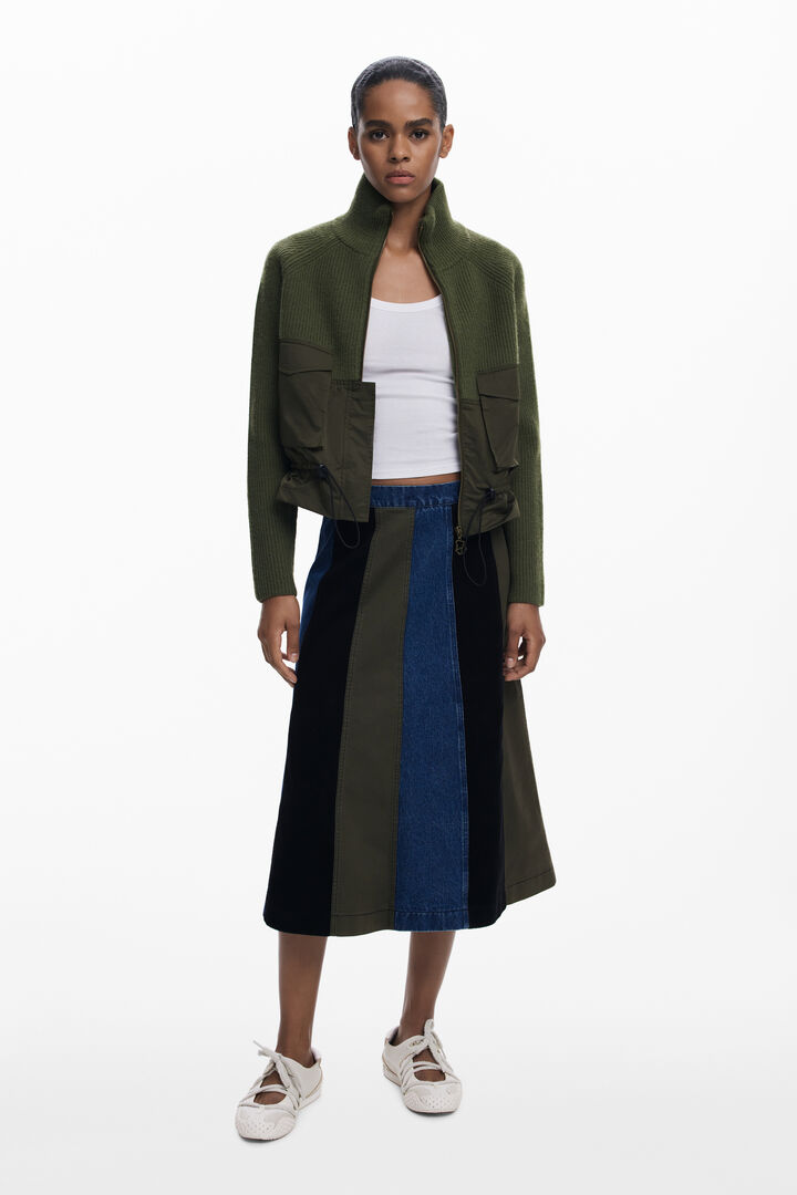 A-line patchwork midi skirt | Desigual