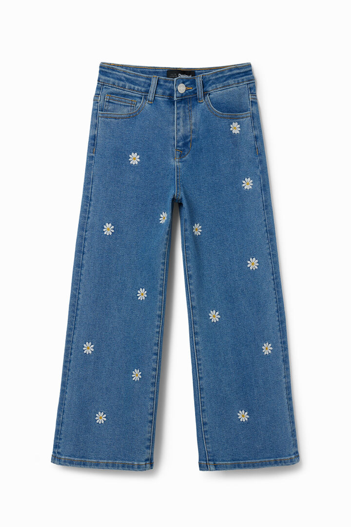Wide-leg daisy jeans | Desigual