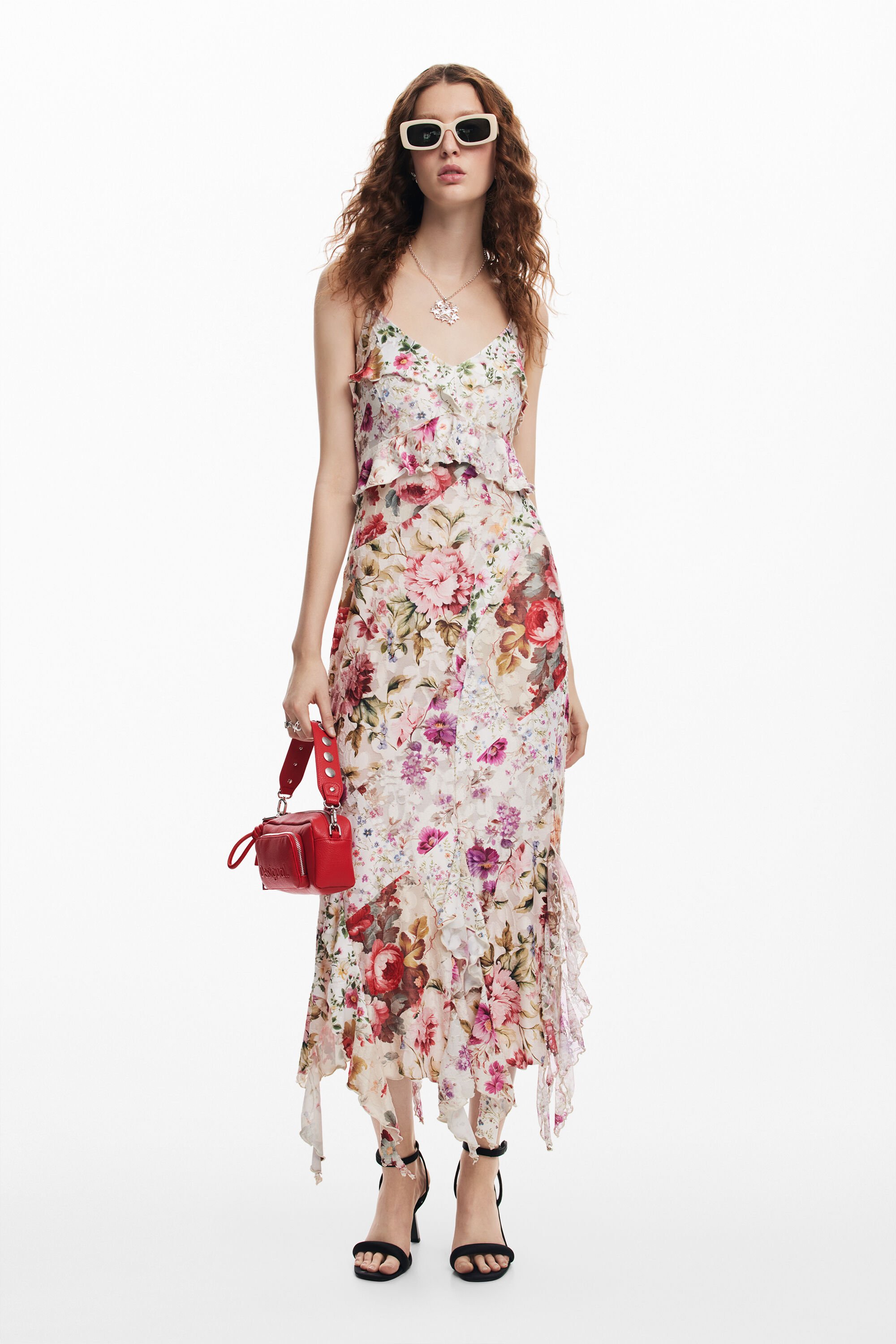 Robe longue a fleurs pour femme I Desigual