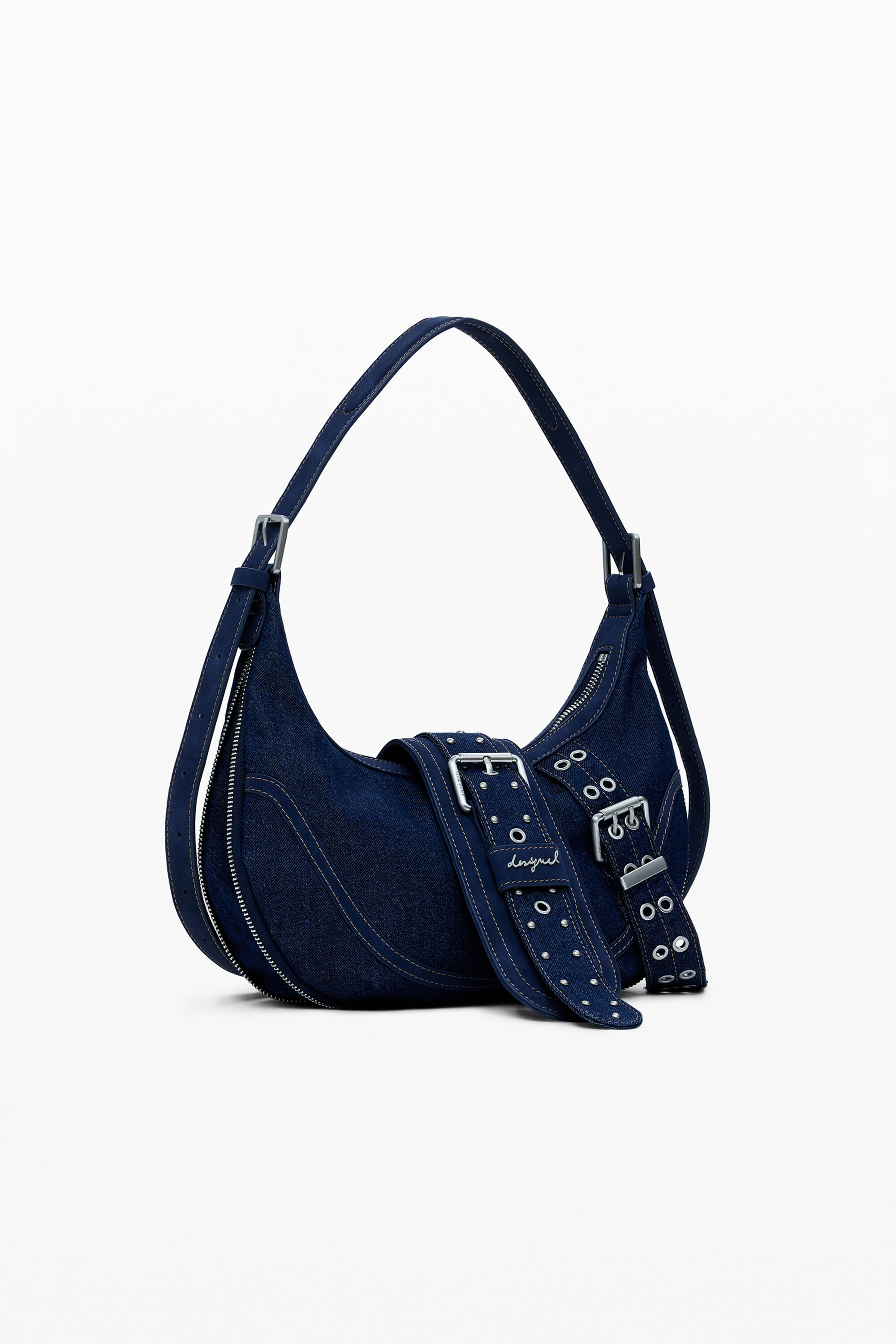 chiiiibag 新品未使用DenimOrveralls Trendy Crossbody Bag for Women,Distressed Denim Snapshot Bag