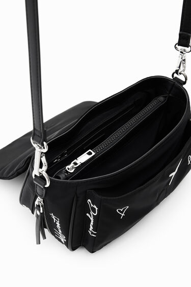 Sac à bandoulière moyen broderies | Desigual