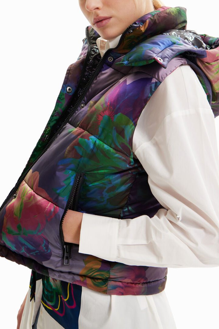 Floral padded gilet | Desigual