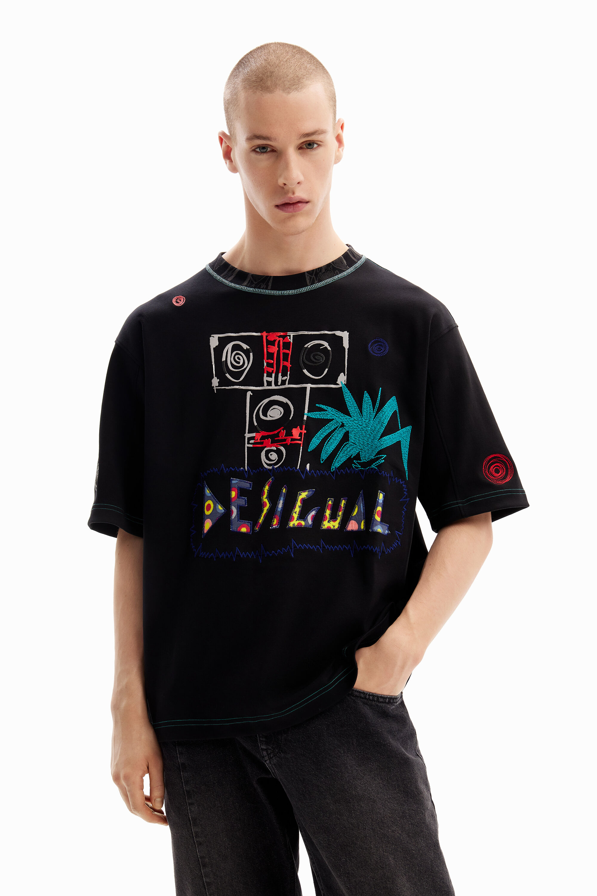 Desigual T-shirt In Black