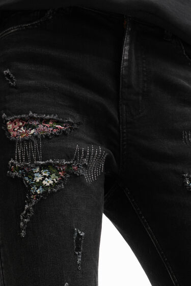 Ripped skinny jeans | Desigual
