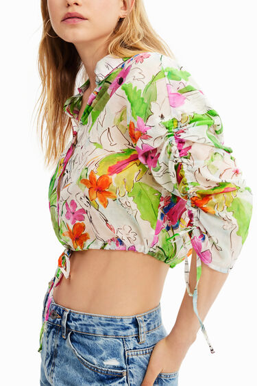 Camisa curta frunzit | Desigual