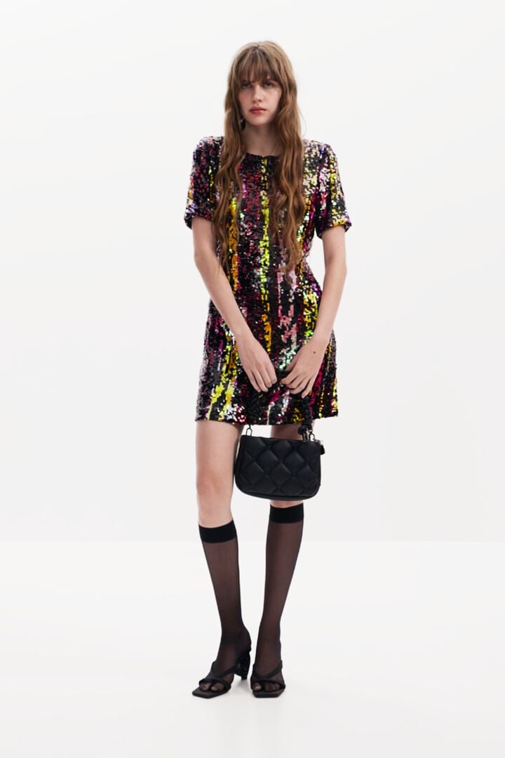 Sequin short dress | Desigual