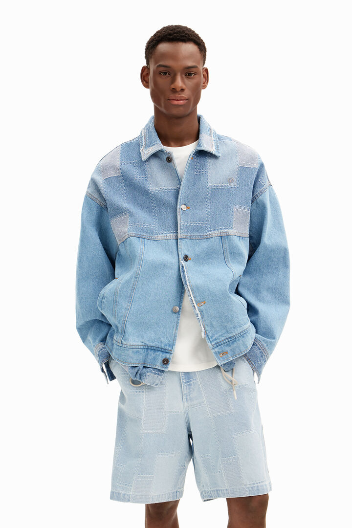 Patchwork denim jacket