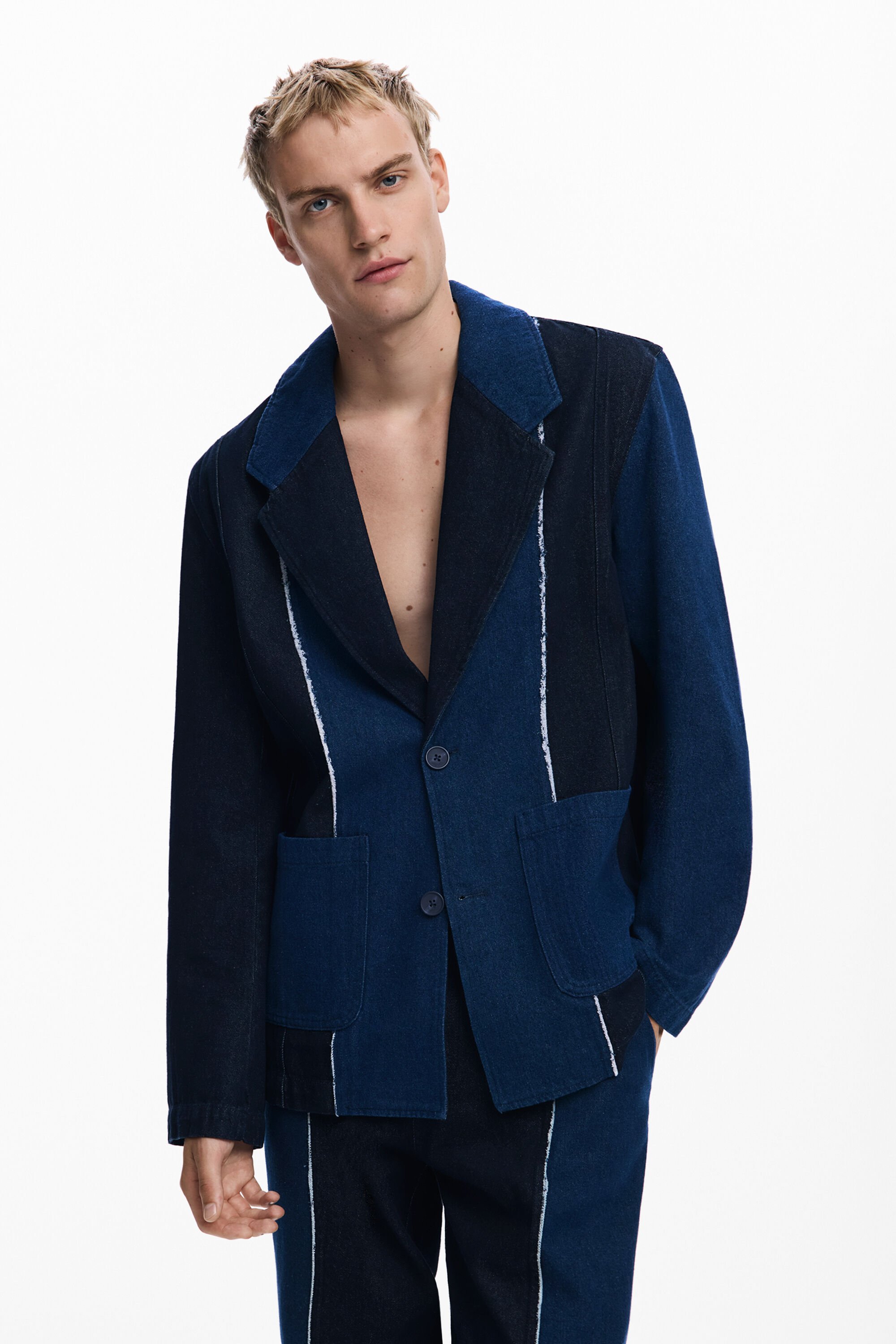 Kombinierter Blazer mit Nähten