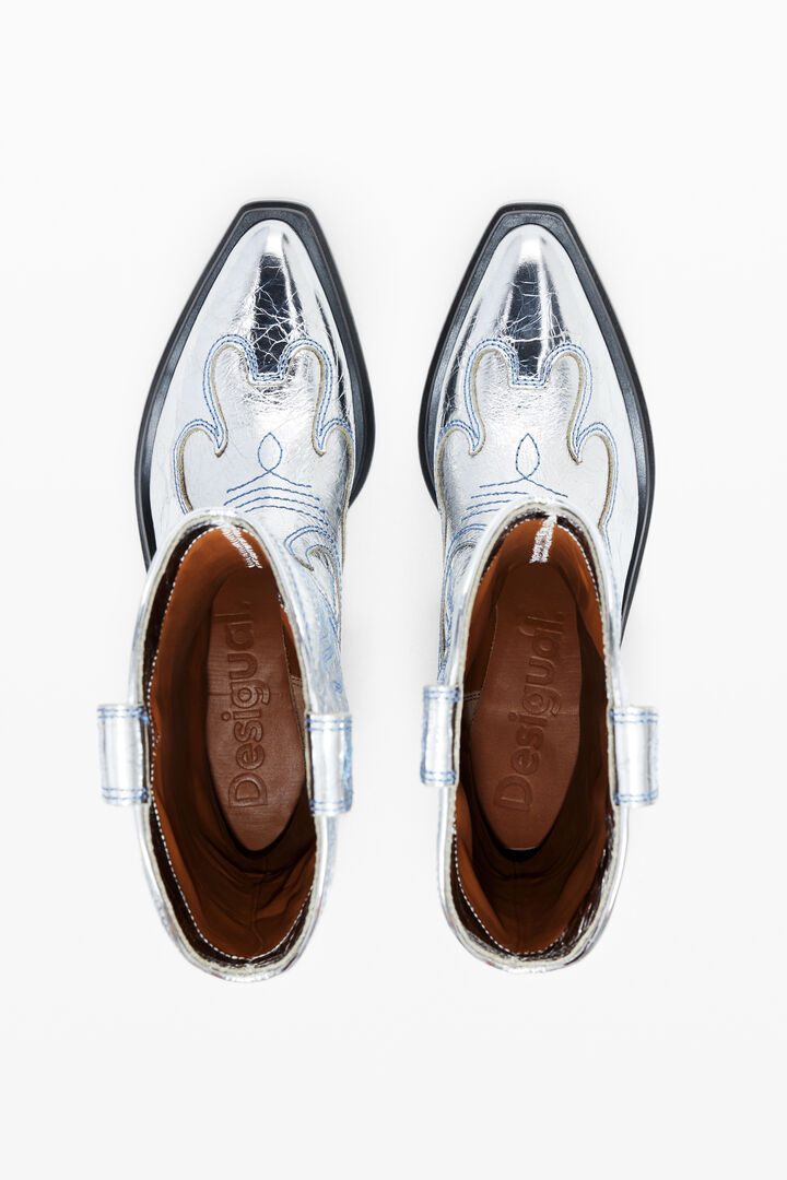 Metallic cowboy boot | Desigual
