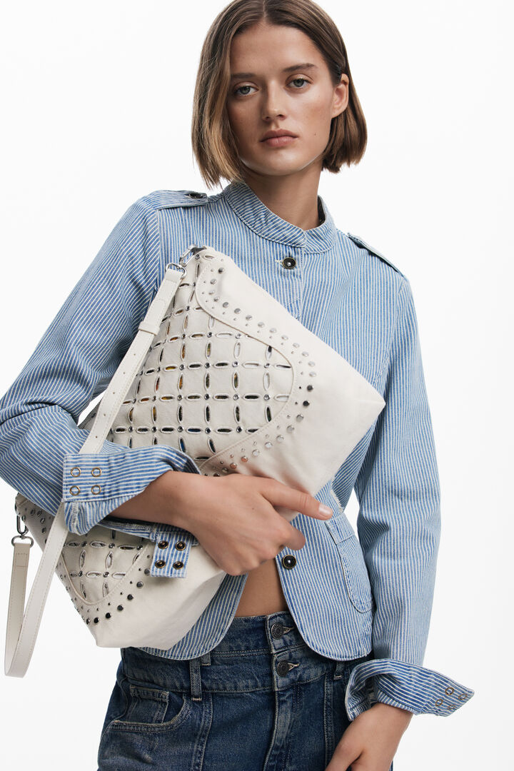 Medium perforated crossbody bag | Desigual