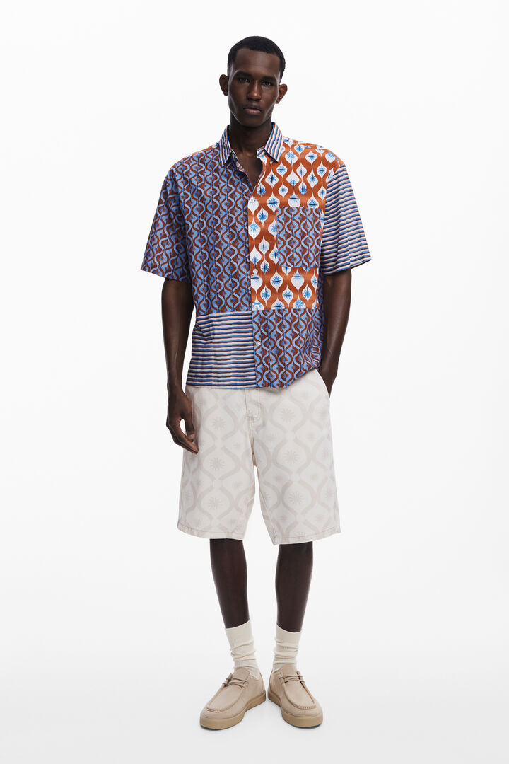 Chemise à manches courtes avec soleils | Desigual