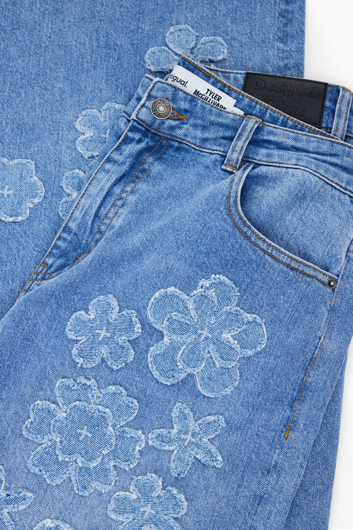 Tyler McGillivary Wide Leg floral jeans | Desigual