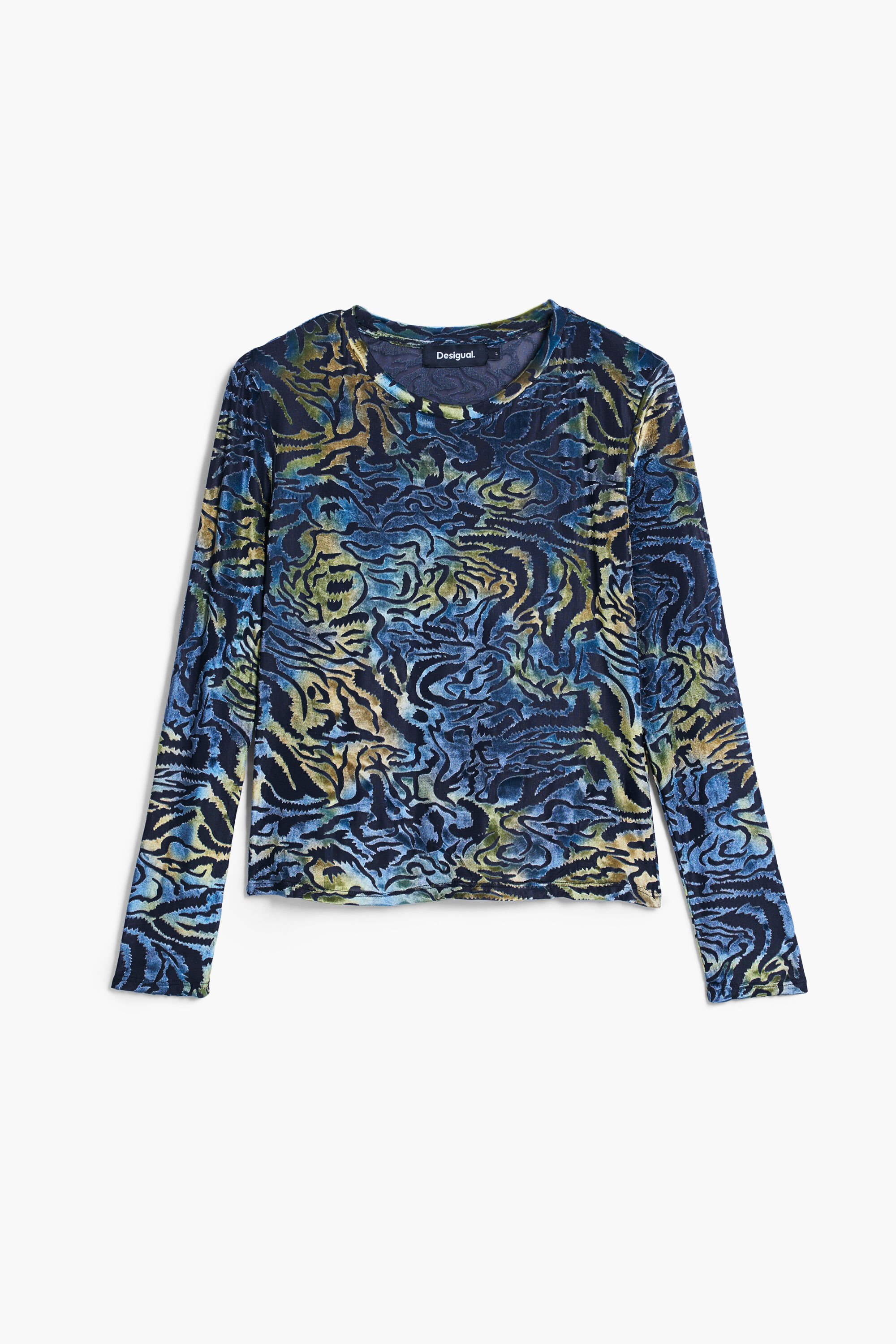 Camiseta textura velvet