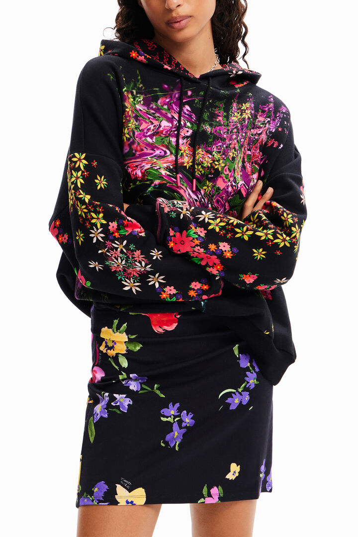 Floral stretch mini skirt | Desigual