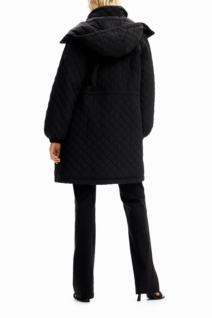 Puff-sleeve quilted coat | Desigual
