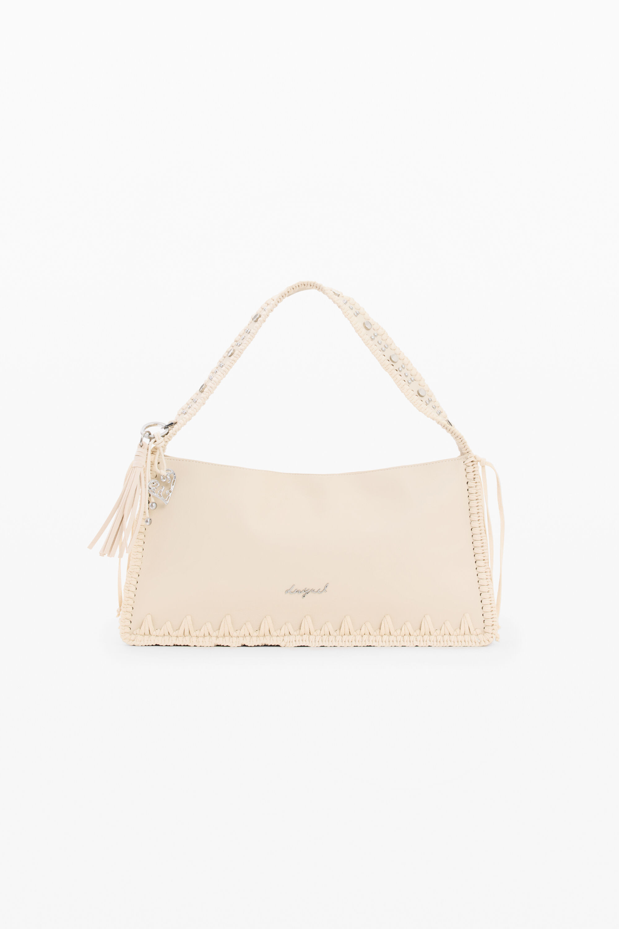 Desigual, Kleine taschen mit nieten, Damen, Polyurethan, Weiß, U