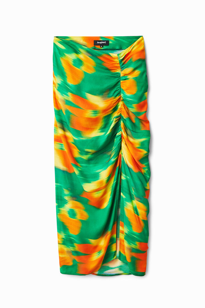 Slim midi skirt with slit | Desigual