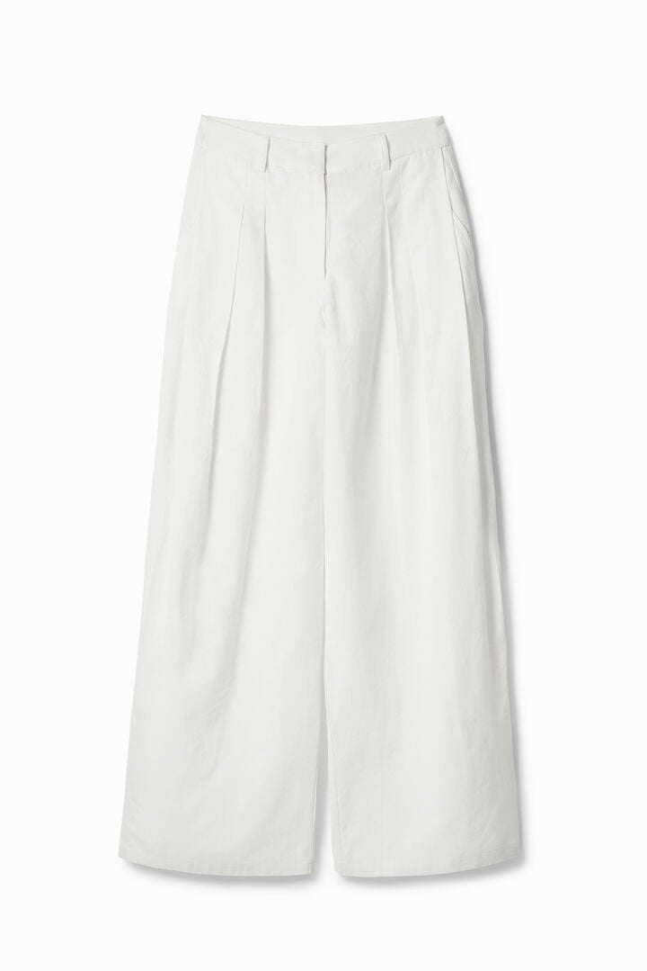 Pleated wide-leg trousers