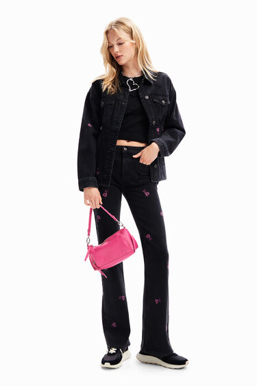 Chaqueta vaquera trucker flores | Desigual