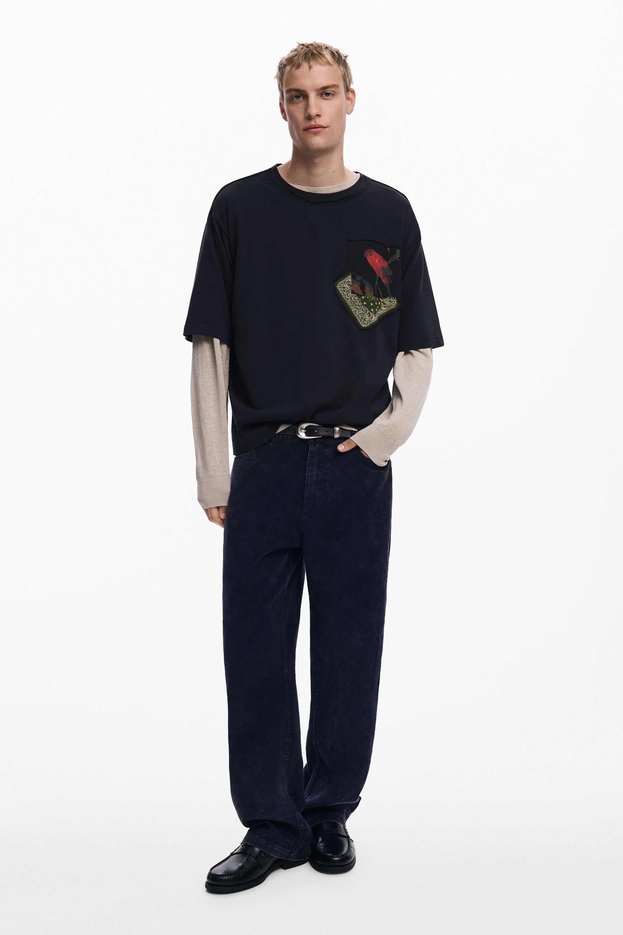 バンダナ柄の半袖Tシャツ メンズ用 I Desigual.com