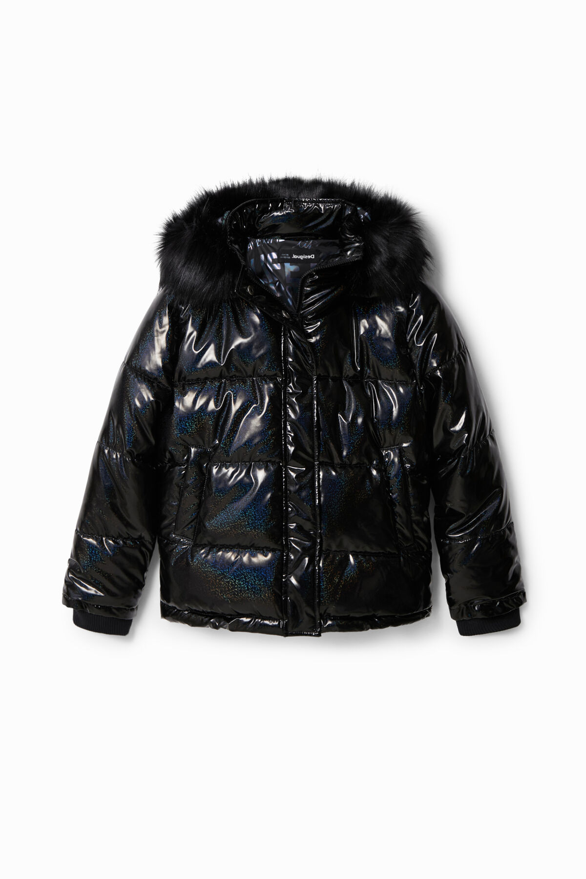 Short padded hooded jacket | Desigual.com