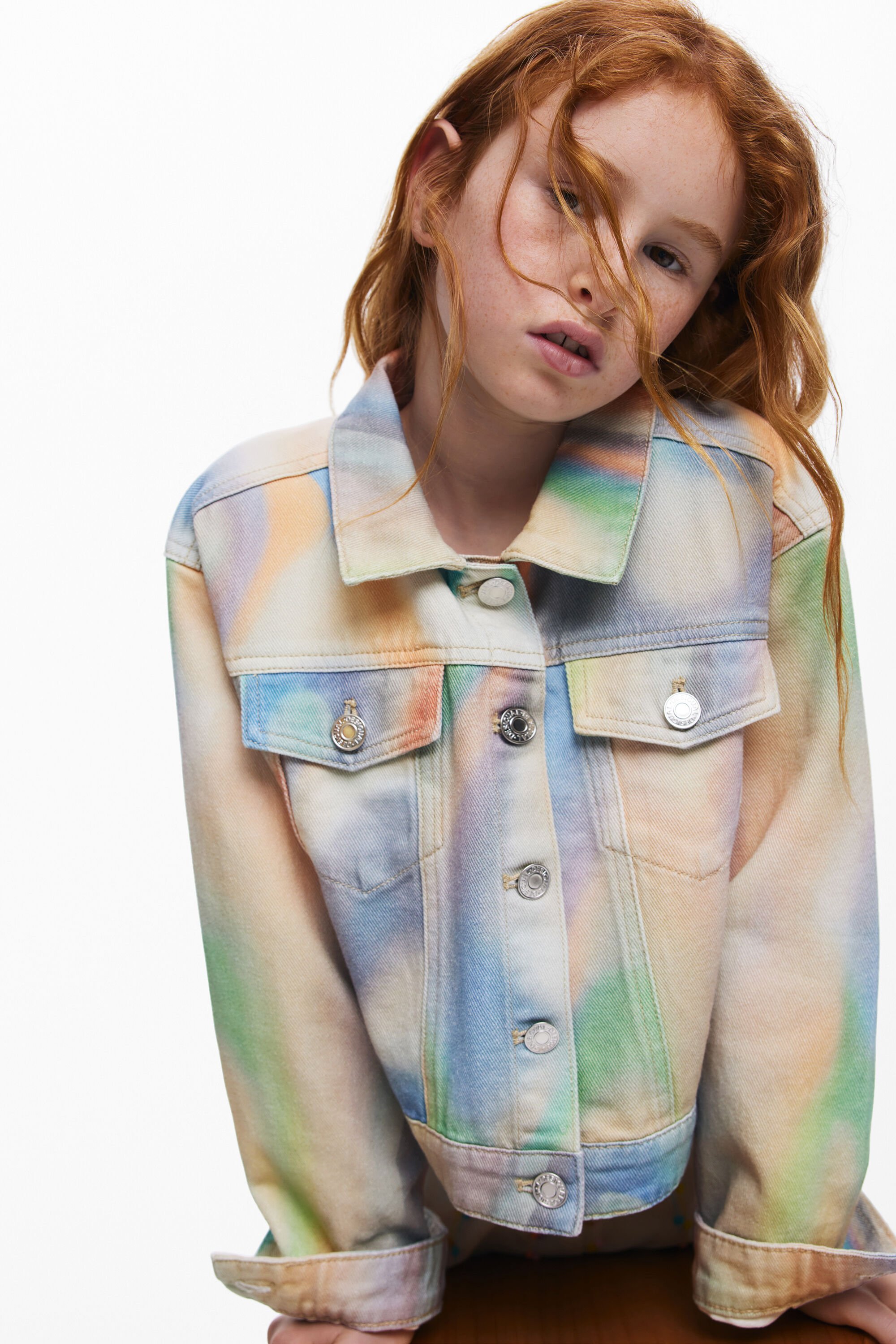 Desigual Tie-dye spijkerjack - MATERIAL FINISHES