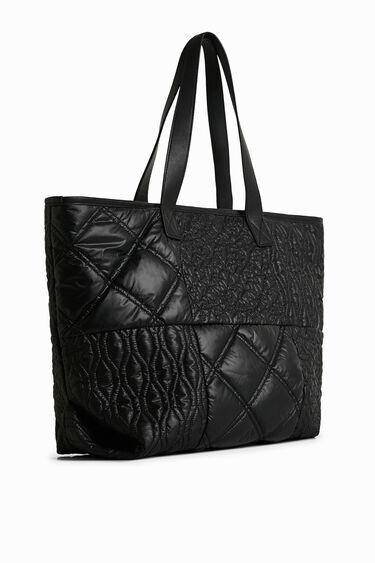 Recycled textured shopper bag | Desigual