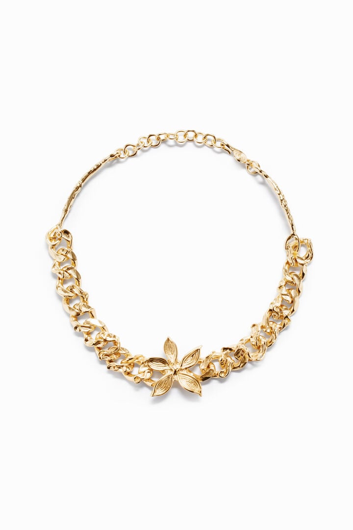 Zalio gold-plated chain and flower choker
