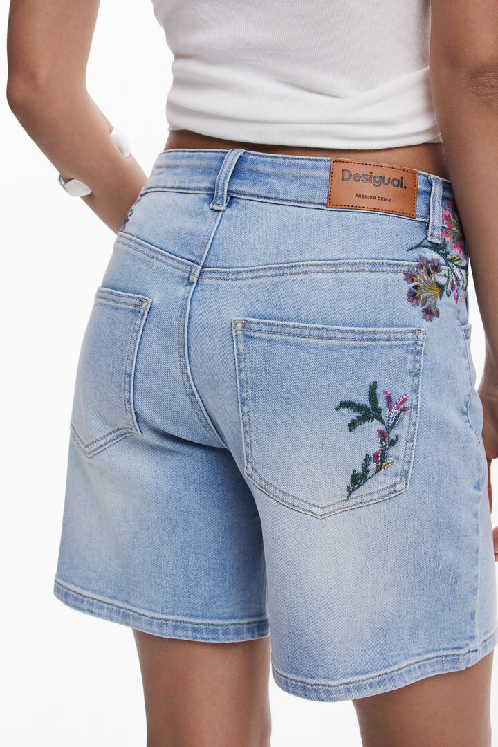 Short en jean brodé | Desigual